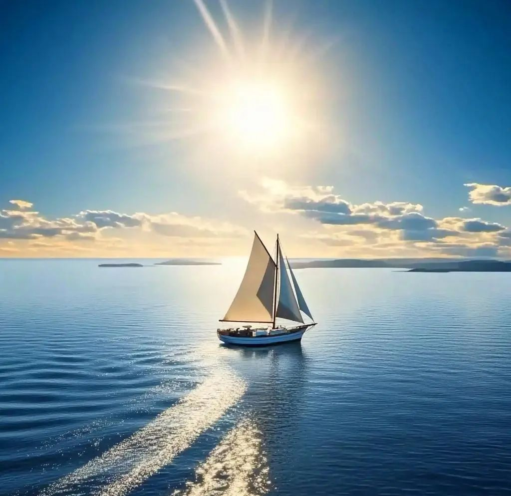 阳光,大海,梯田,草地与雄鹰,寓意事业一帆风顺,步步高升与