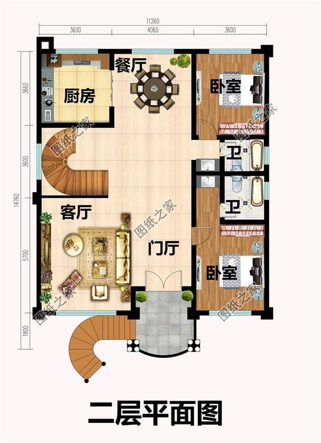 四層帶車庫別墅設計圖,出入方便還大氣