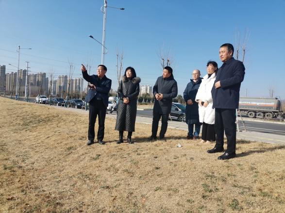 白云霞一行到高新区电气科技产业园项目现场查看项目开工前的准备工作