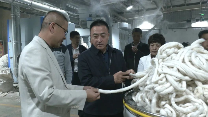 尉犁县委书记李中华进园区 访企业 解决企业所需所盼