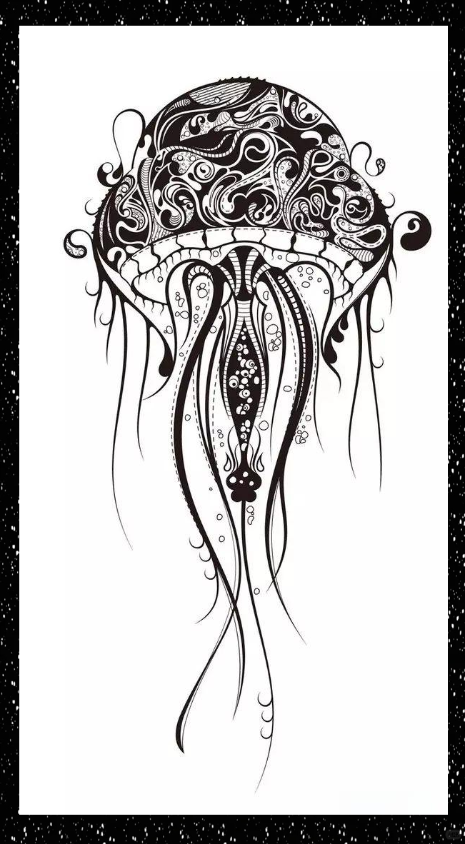 水母简笔画教程与示例