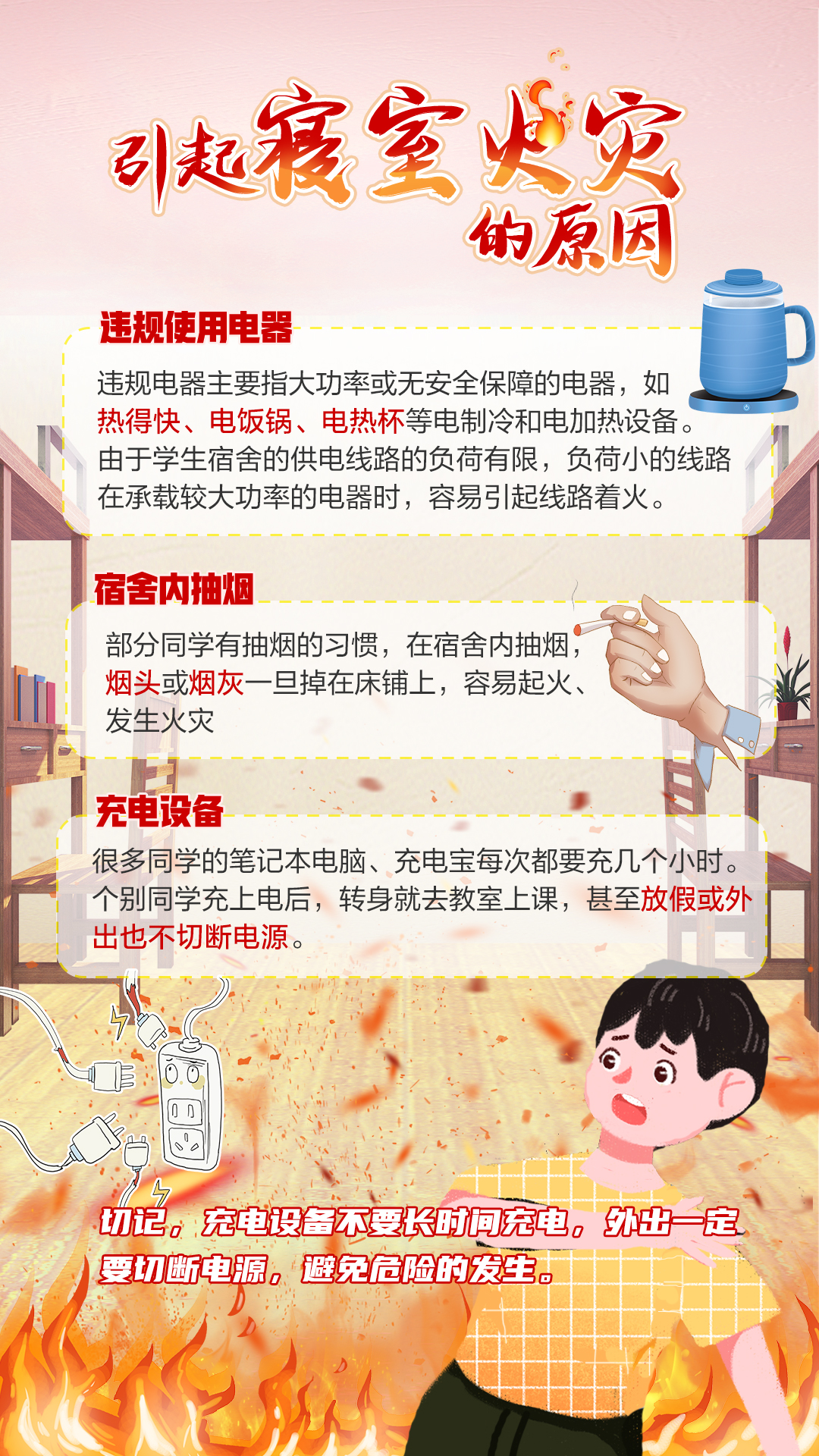 海报丨@大学生,这份宿舍用电安全小贴士,你get到了么?
