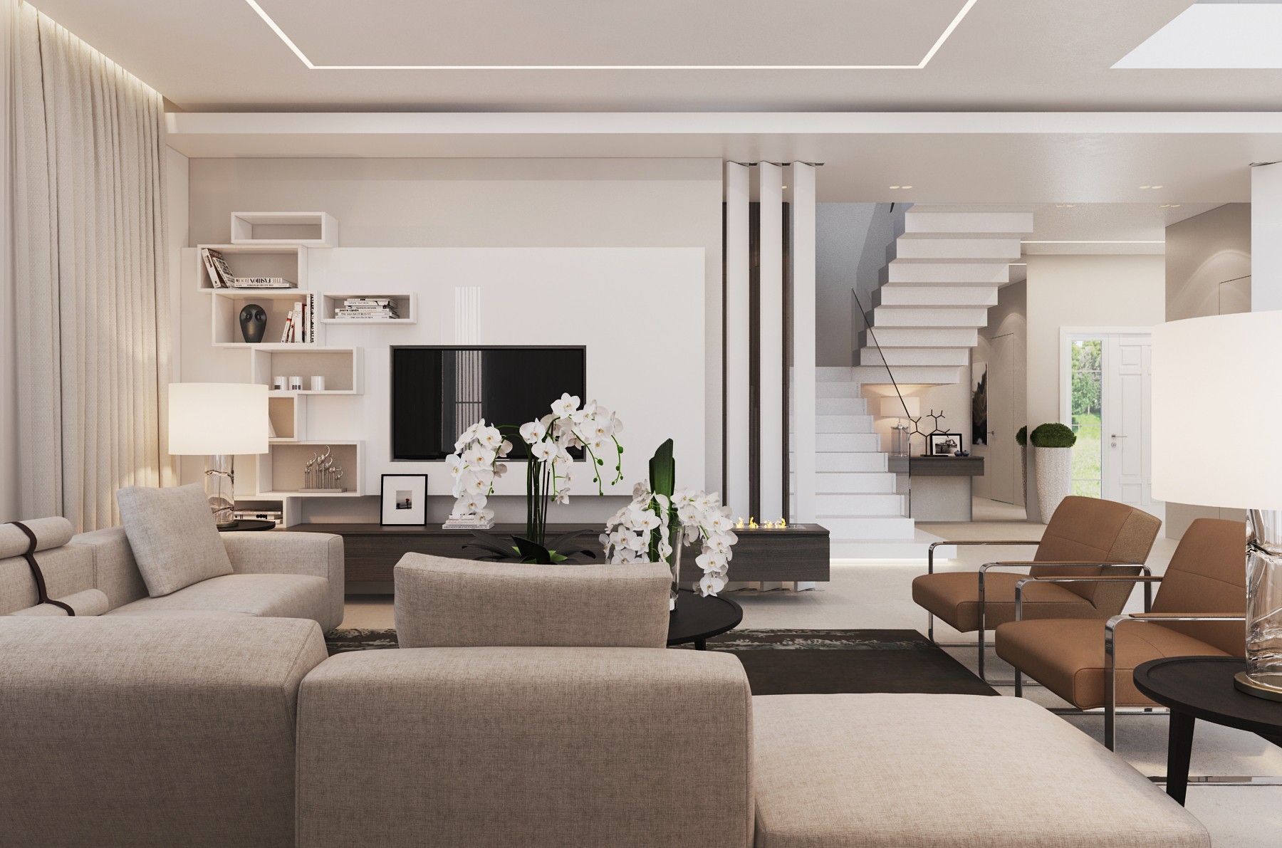 成都别墅极简轻奢风装修设计精致格调与高雅的生活融为一体