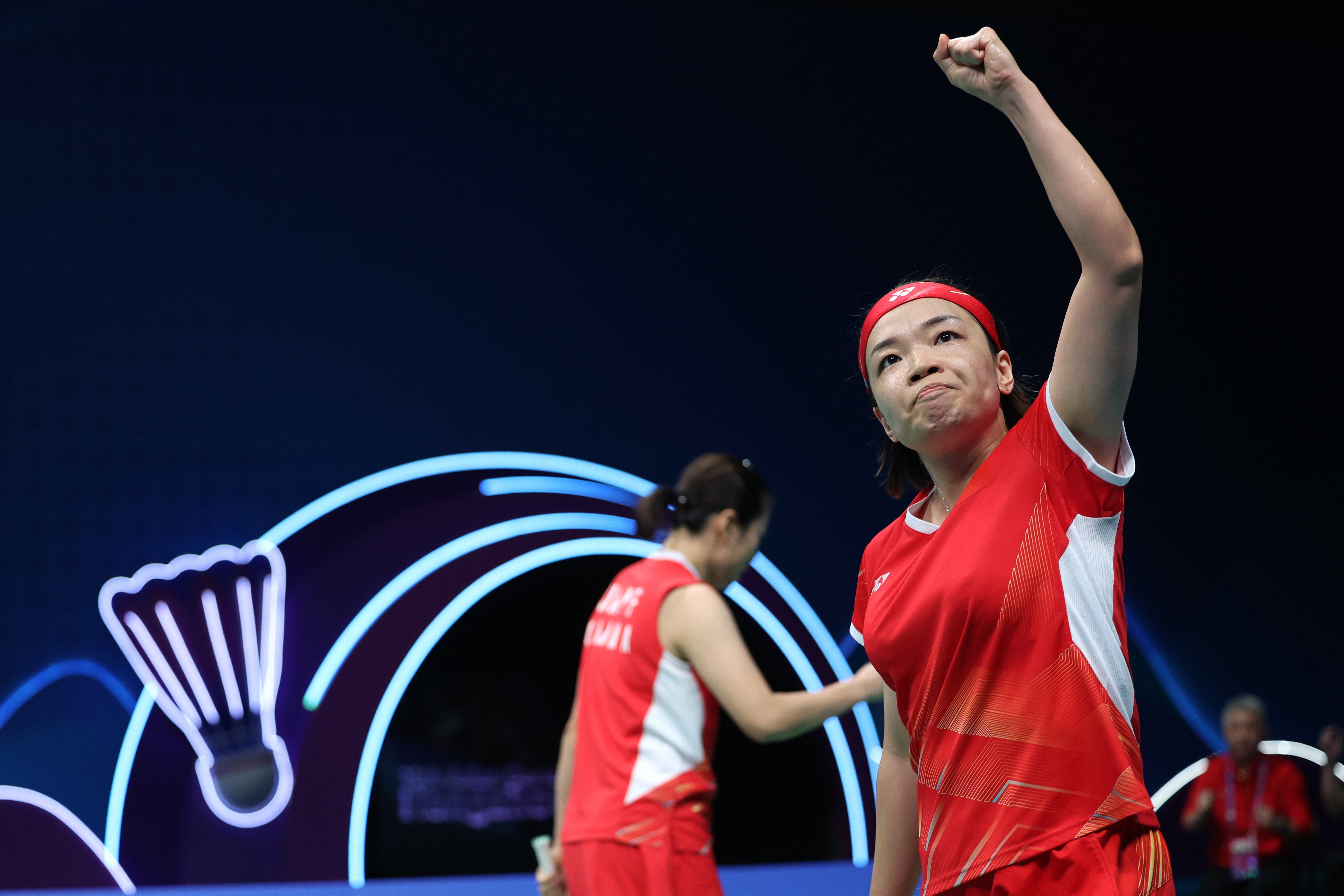 (杭州亚运会)羽毛球——女子双打:中国组合陈清晨/贾一凡夺冠