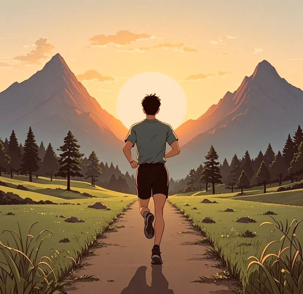 从晨光到路灯,跑步头像记录你的足迹