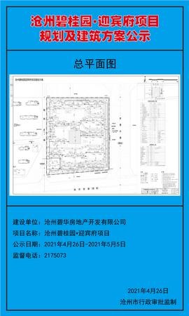 关于《沧州碧桂园·迎宾府》项目的批前公示