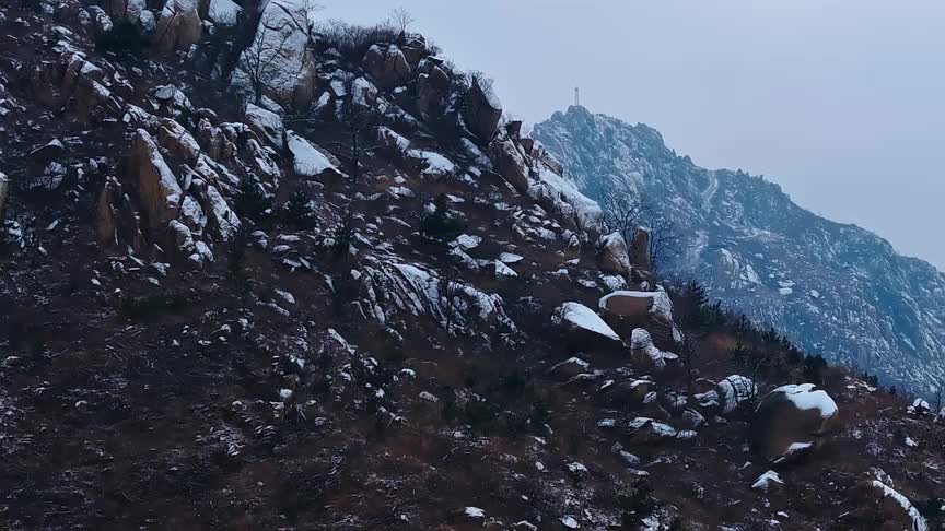 泰安市宁阳县凤仙山:银装素裹 冬景如画