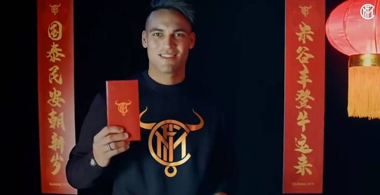 国米官方送上牛年祝福,本命年劳塔罗出演视频主角