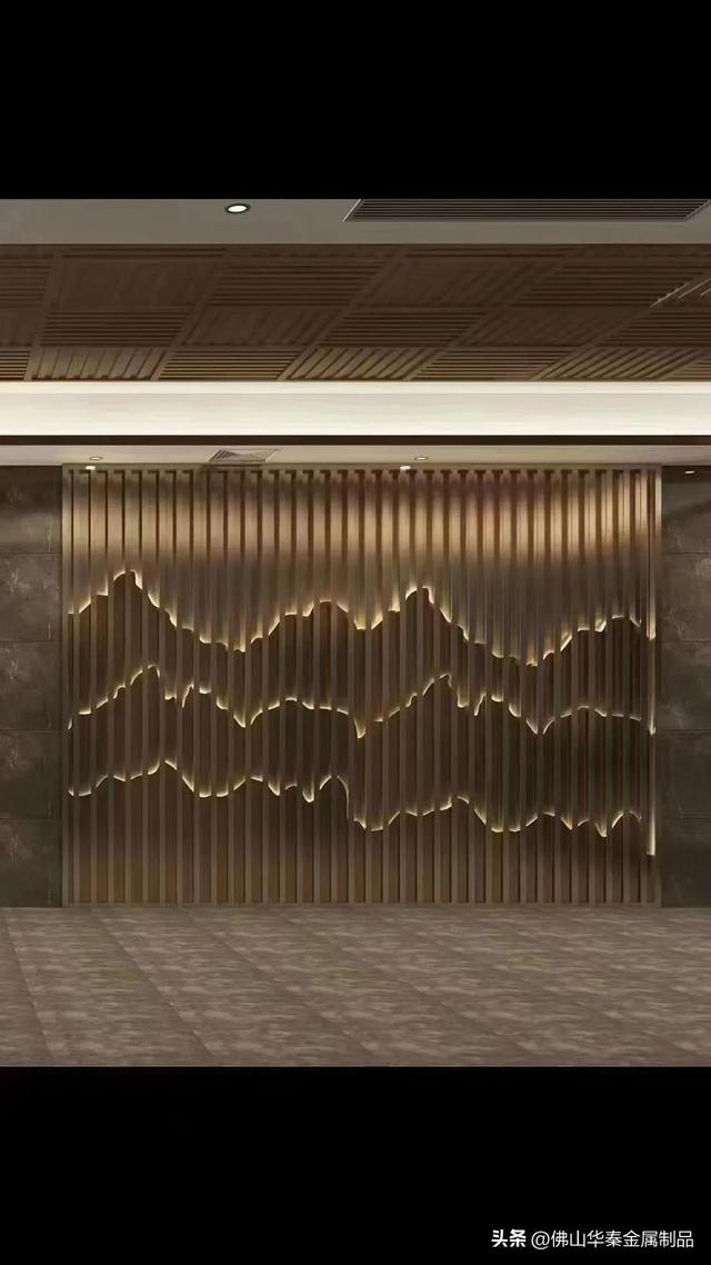 流行新款不锈钢屏风隔断背景墙