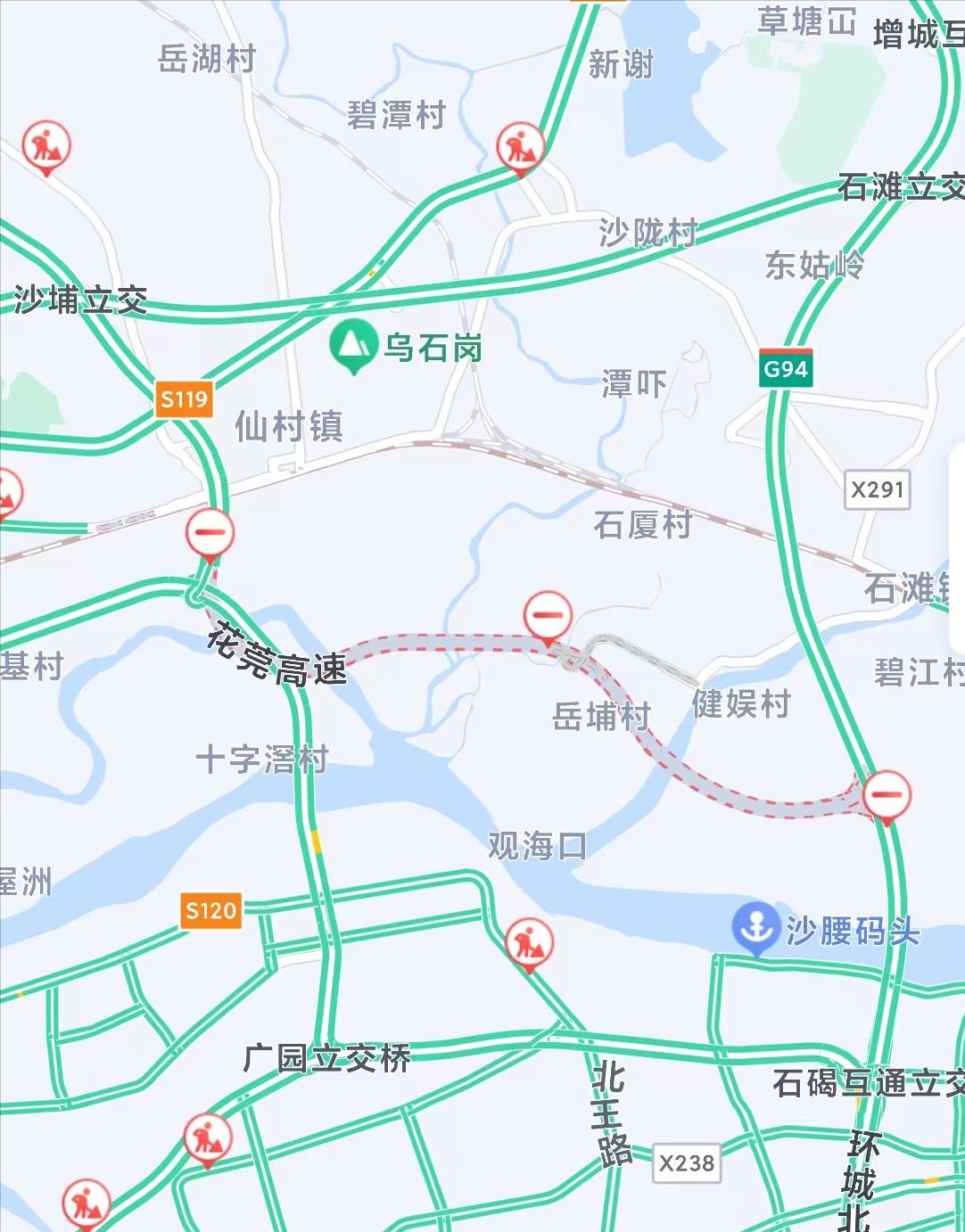 花莞高速地图图片