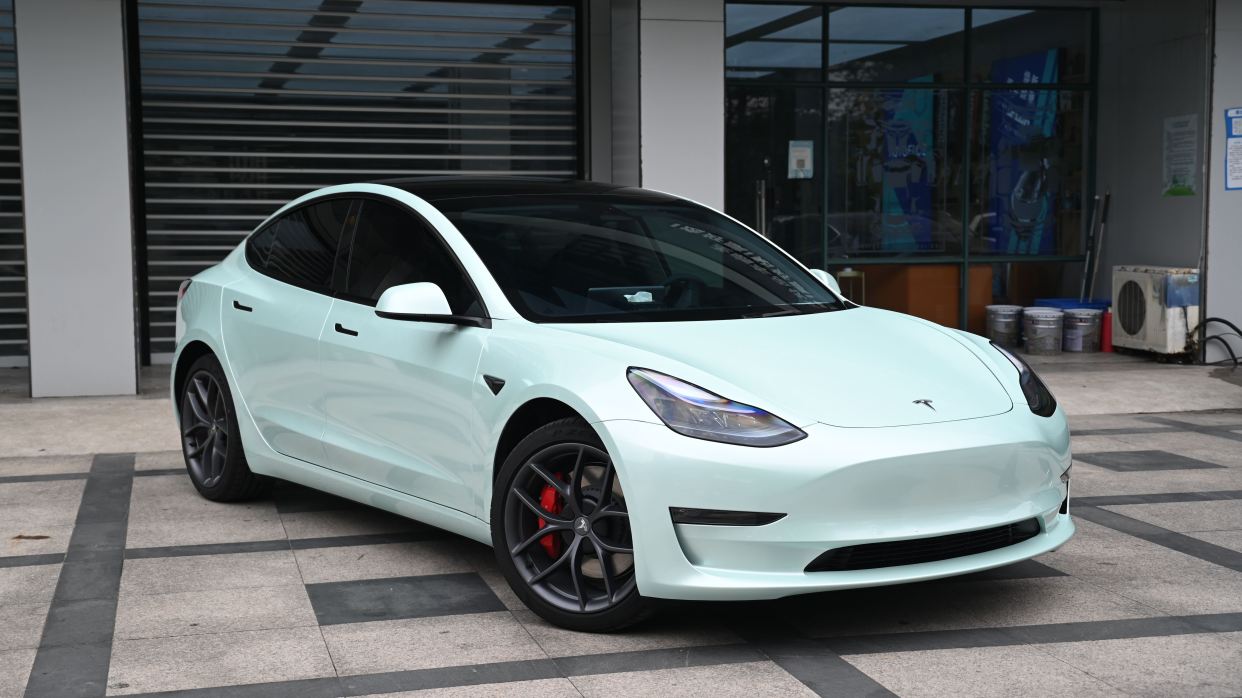 unic|特斯拉model 3改色月光玉