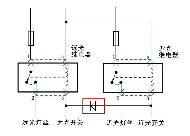 汽车灯光系统电路图图片