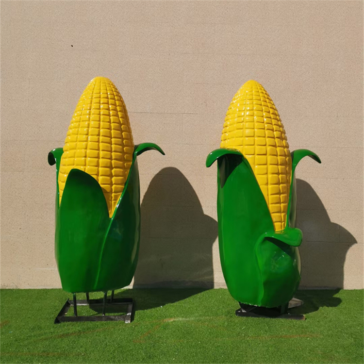 玻璃钢仿真玉米雕塑,农产品雕塑厂家