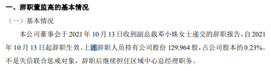 同望科技副总裁邓小姝辞职 上半年公司亏损369.6万