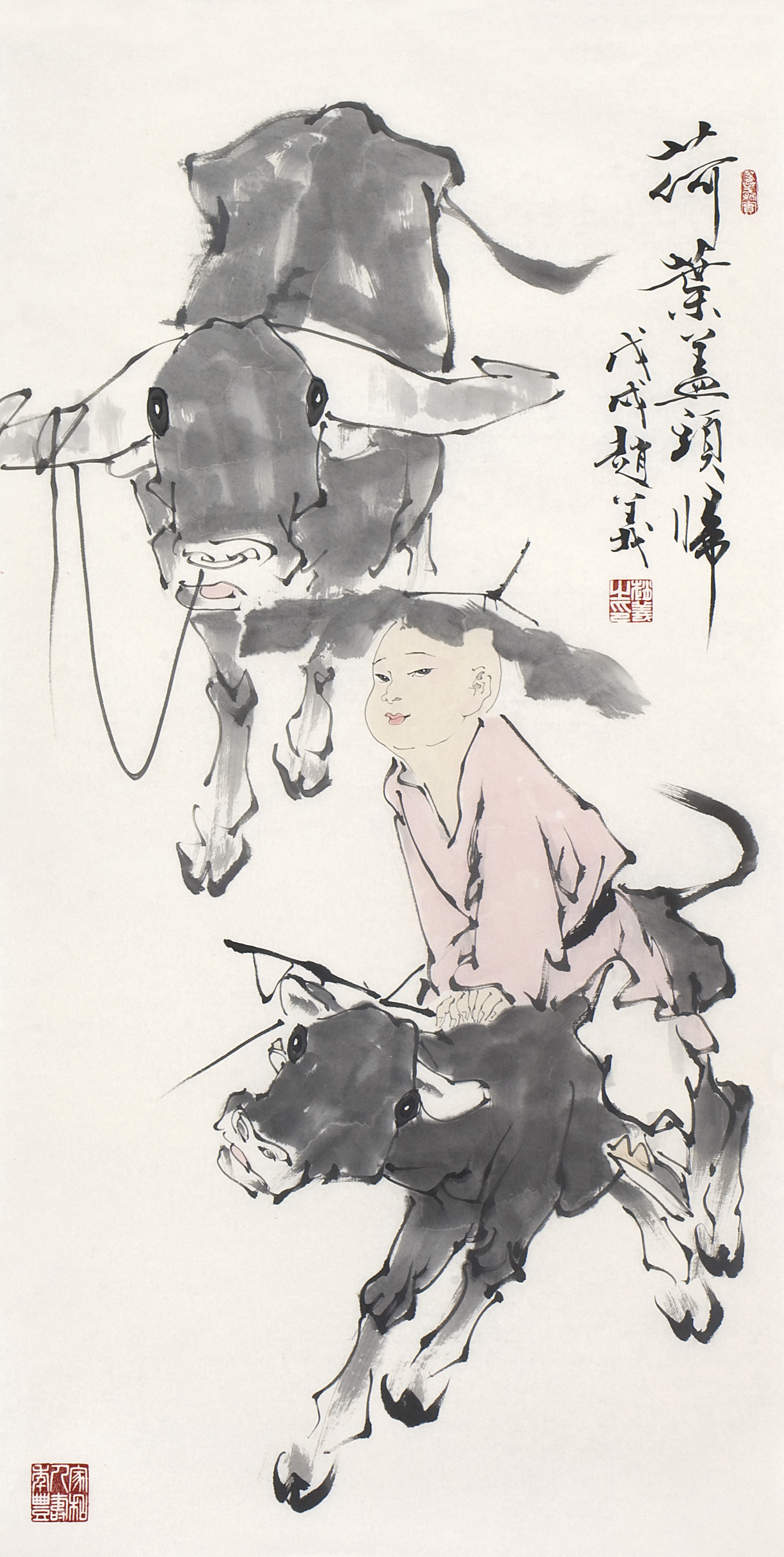 著名画家赵义人称津门"小范曾"岁末作品合集