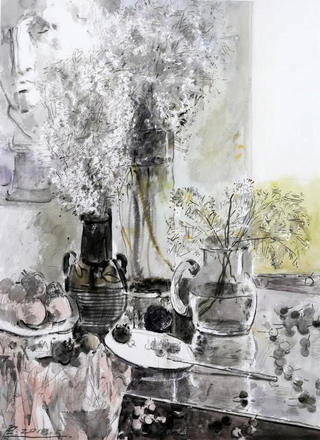 把水彩弄成国画的味道,也挺美:赵云龙水彩作品选