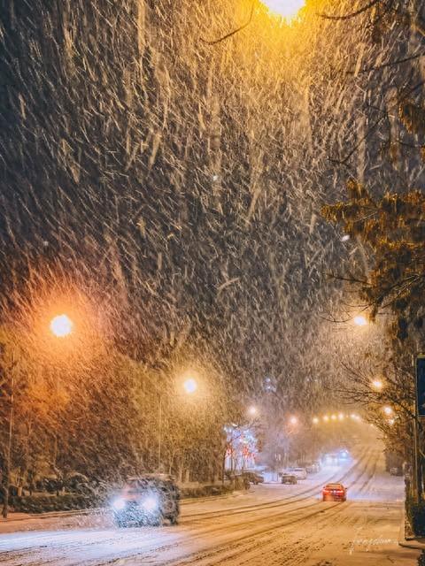 冬天车窗外的风景图片