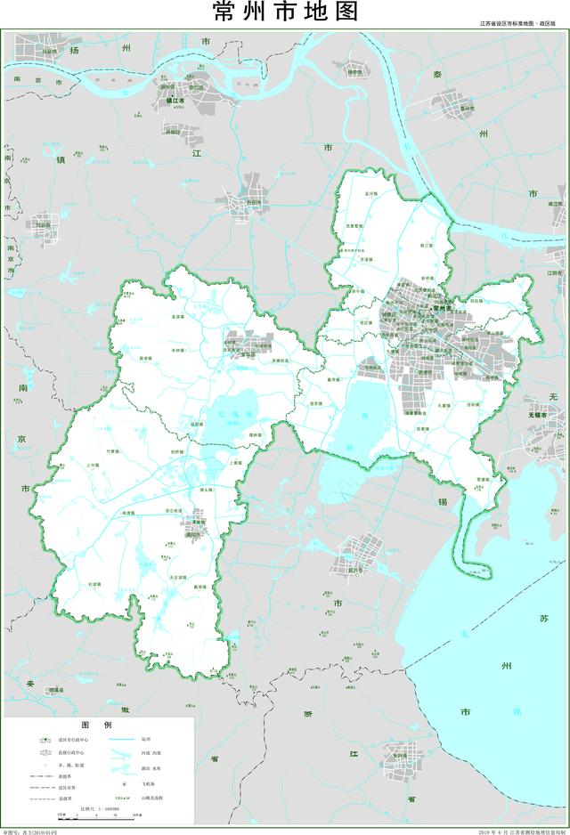 江苏省常州市地图 武进 新北 天宁 钟楼 金坛 溧阳