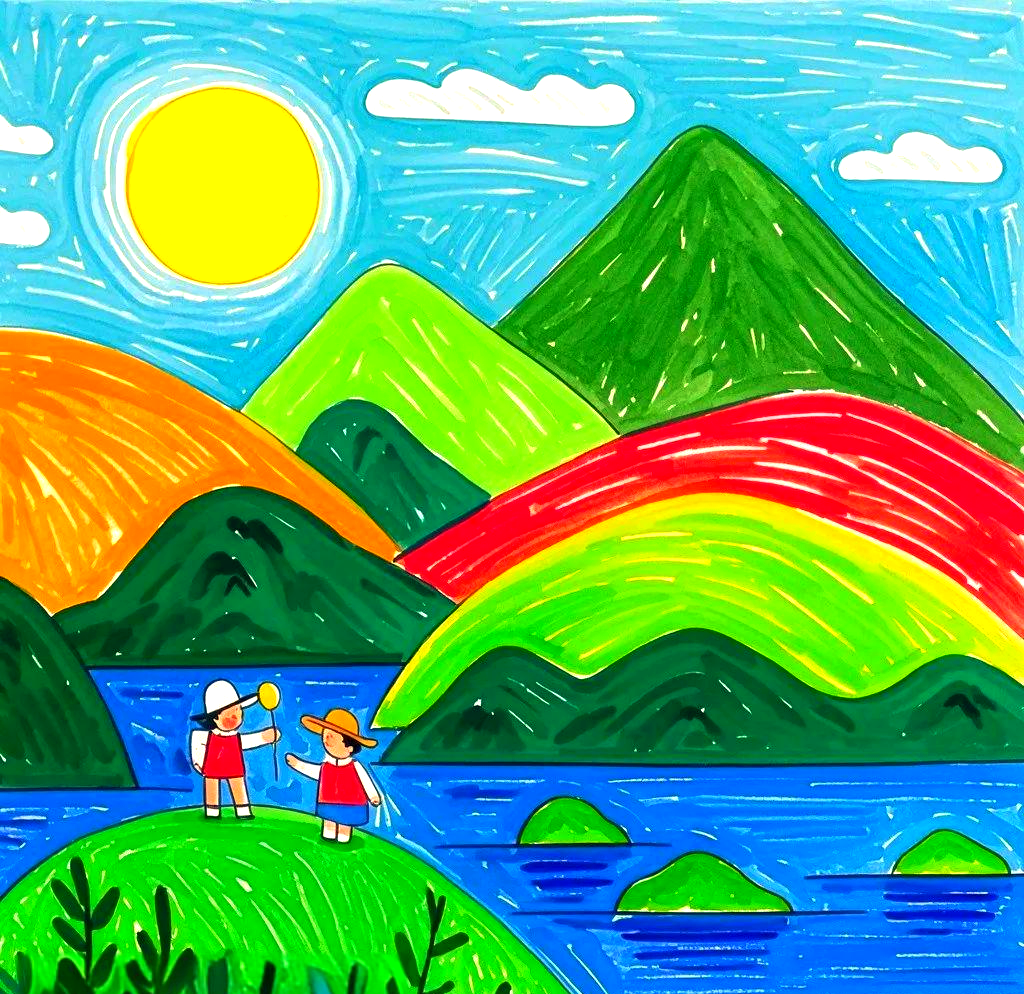 通过这些富有秋日特色的绘画题材和思路,孩子们可以自由发挥创意,创作