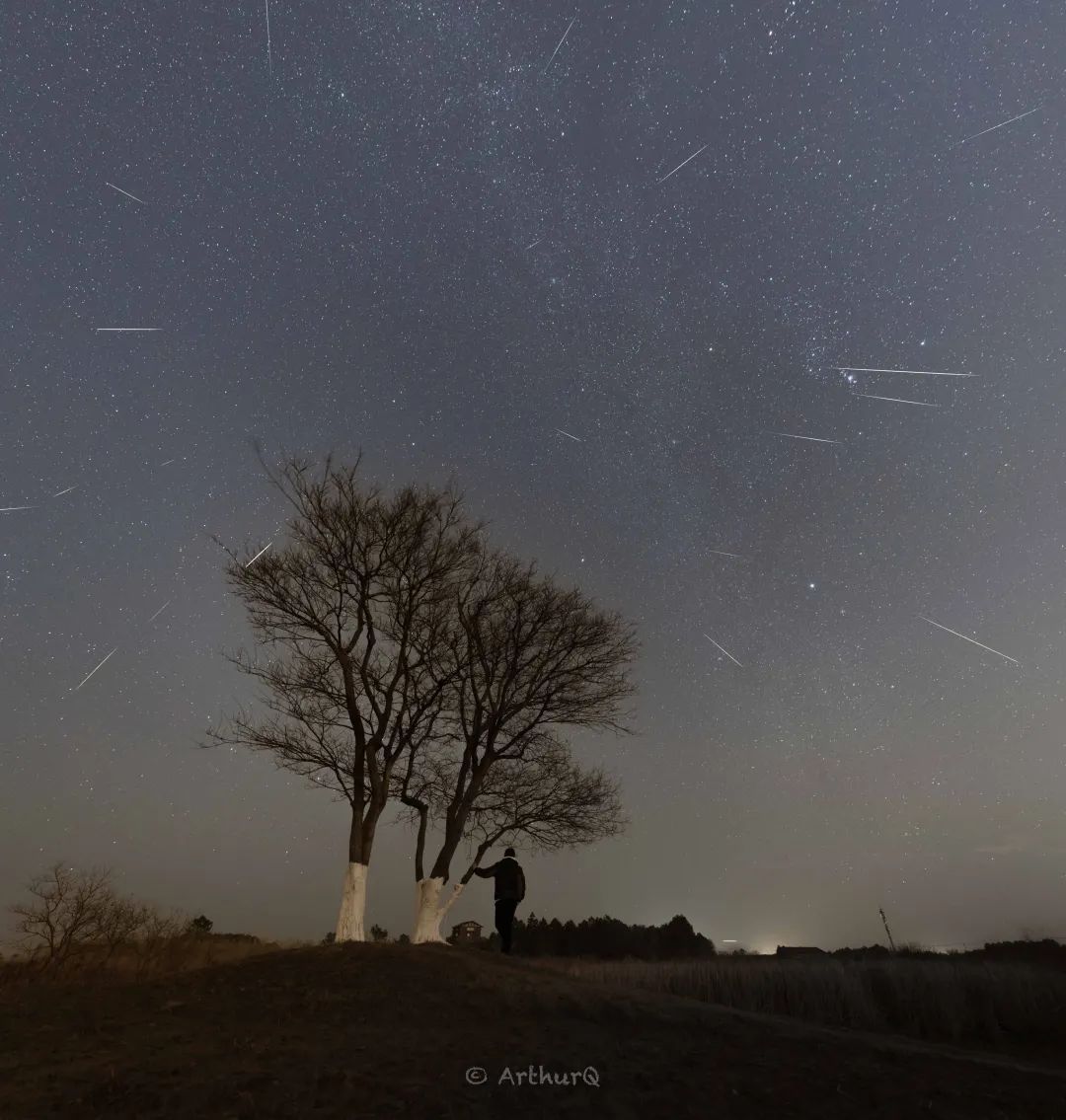 在崇明观赏双子座流星雨,绝美!