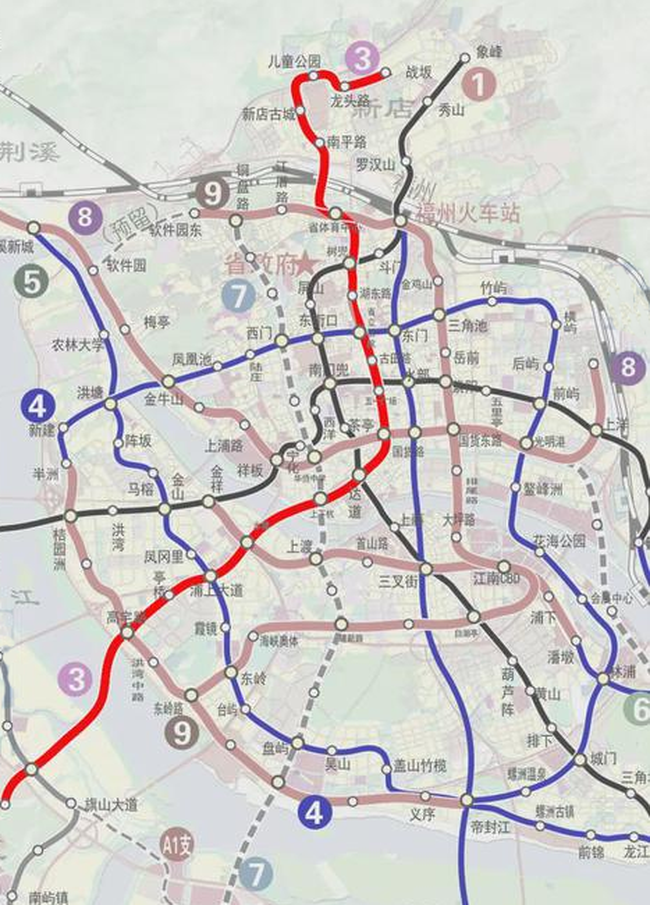 福州地铁4号线(在建)二期线路图