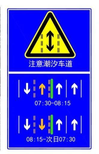 高速潮汐车道标志图片