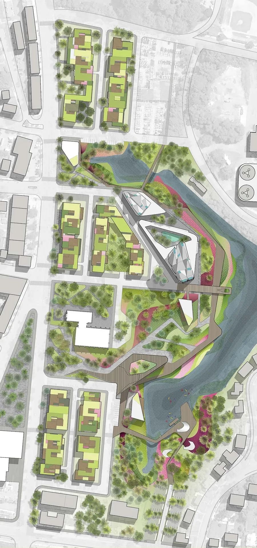 「素材」谁不爱?这高级的性冷淡风城市绿地平面图psd素材