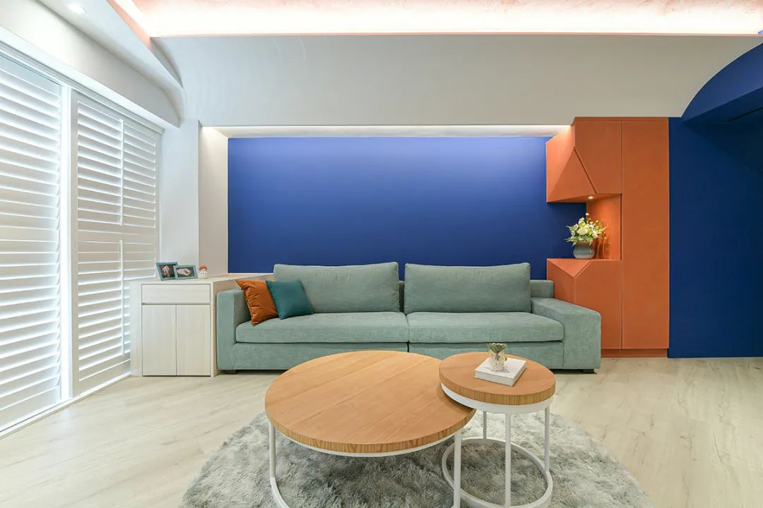 橘 蓝,大胆撞色赞到爆!