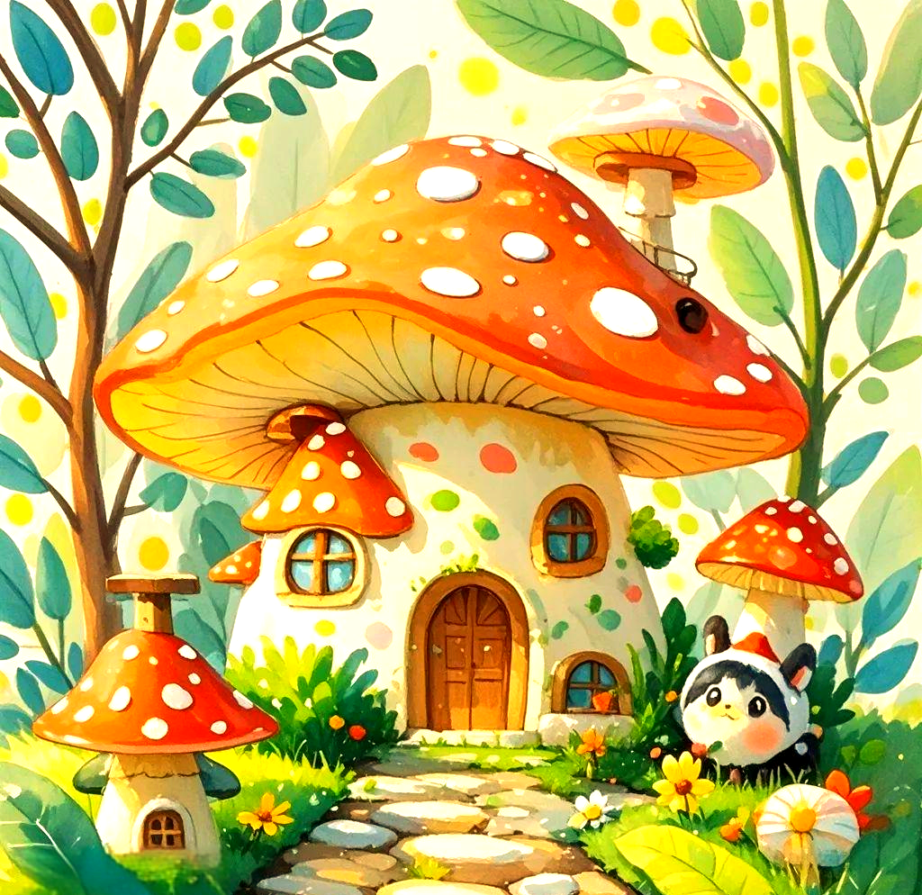 创意蘑菇画:形态,色彩与故事的完美结合