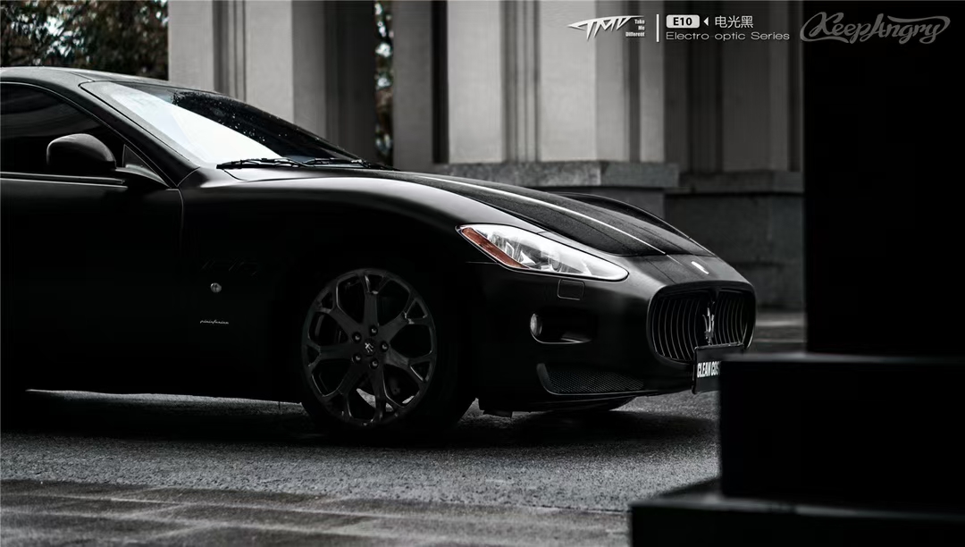 玛莎拉蒂gt全车tmd潮牌改色膜电光黑
