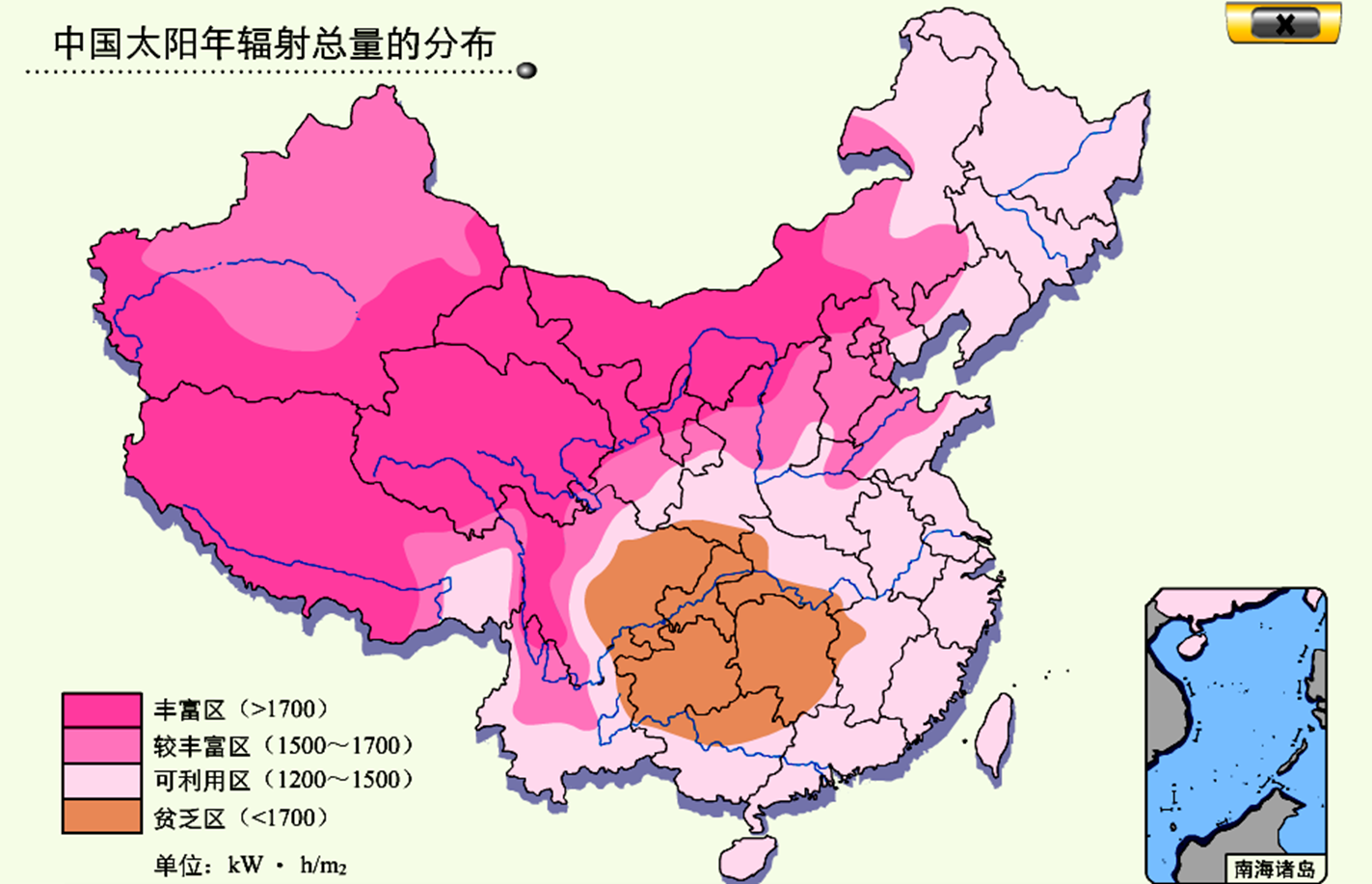 我国热量分布图图片