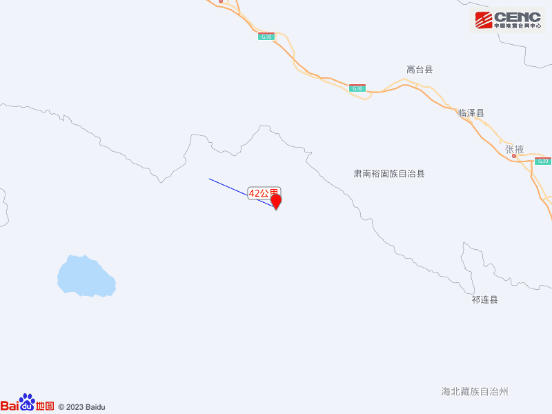 青海海北州祁连县发生3.1级地震