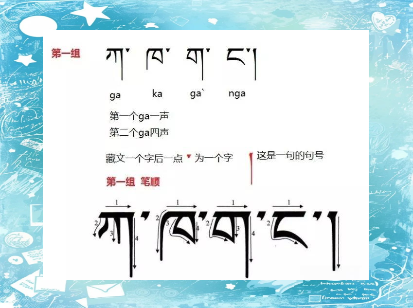 藏文三十个字母的书写顺序,带你领略其独特魅力