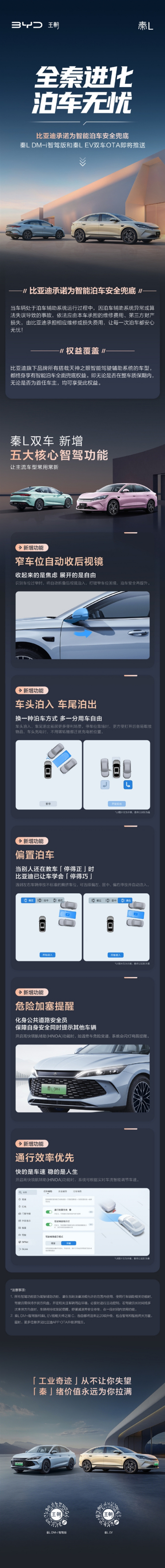 比亚迪秦L迎史上最大规模升级：新增近20项功能