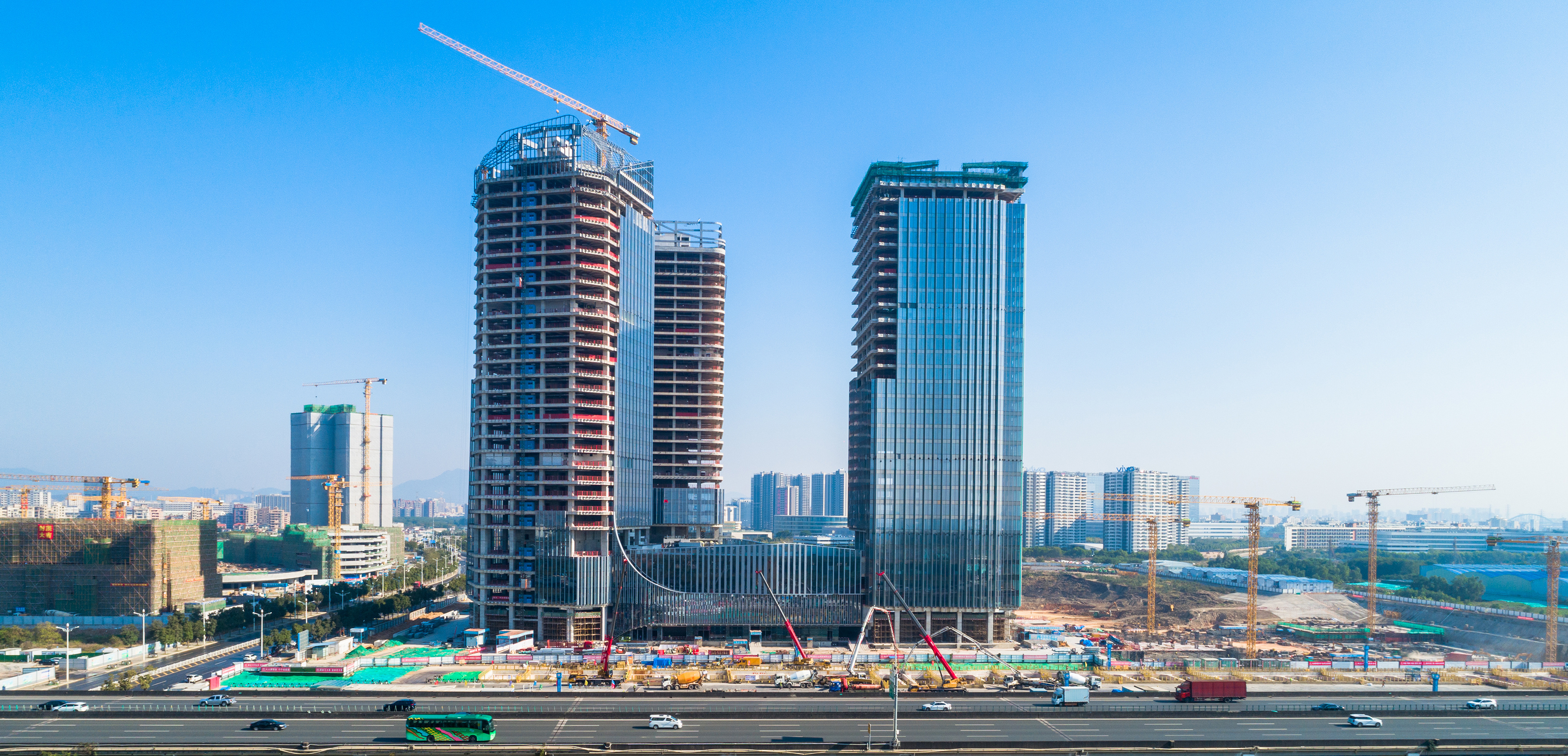 二期火热建设,滨海湾科兴科学园"高山流水"外墙上新!