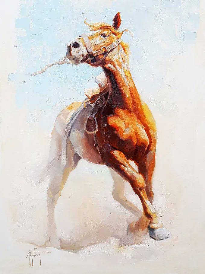 鉴赏|俊采神飞,充满力量的油画骏马欣赏