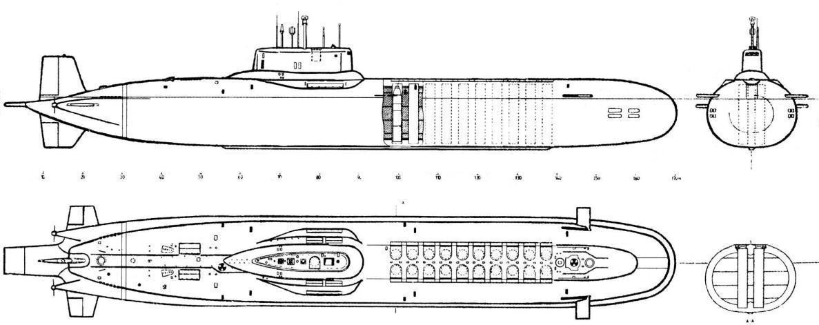目前世界上最大的潜艇——俄罗斯台风级核潜艇