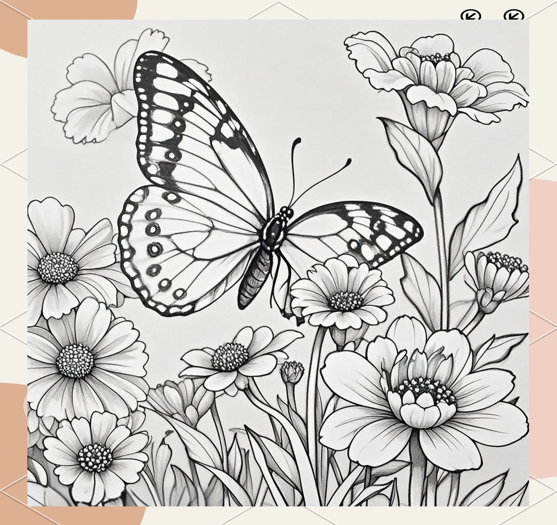 湖中荷花与花海蝴蝶的线描技巧详解