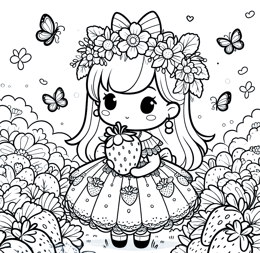 多种主题的简笔画高清涂色线稿构思