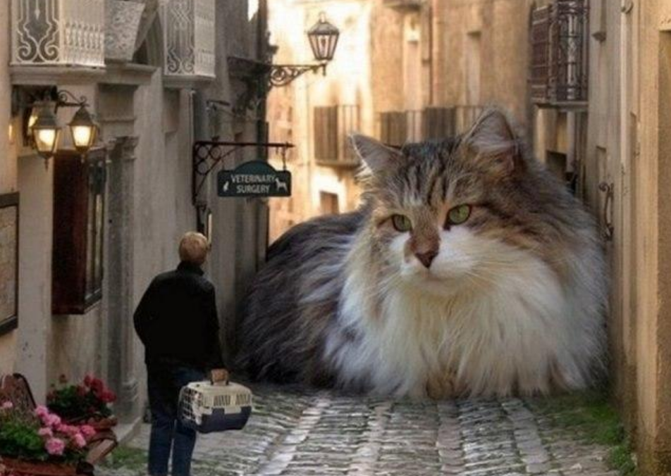 假如世界上真的有这种巨型猫咪,你想不想养一只?