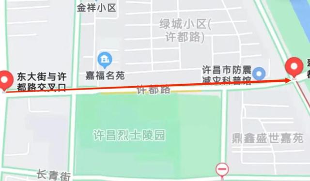 许昌市区单行路段图片