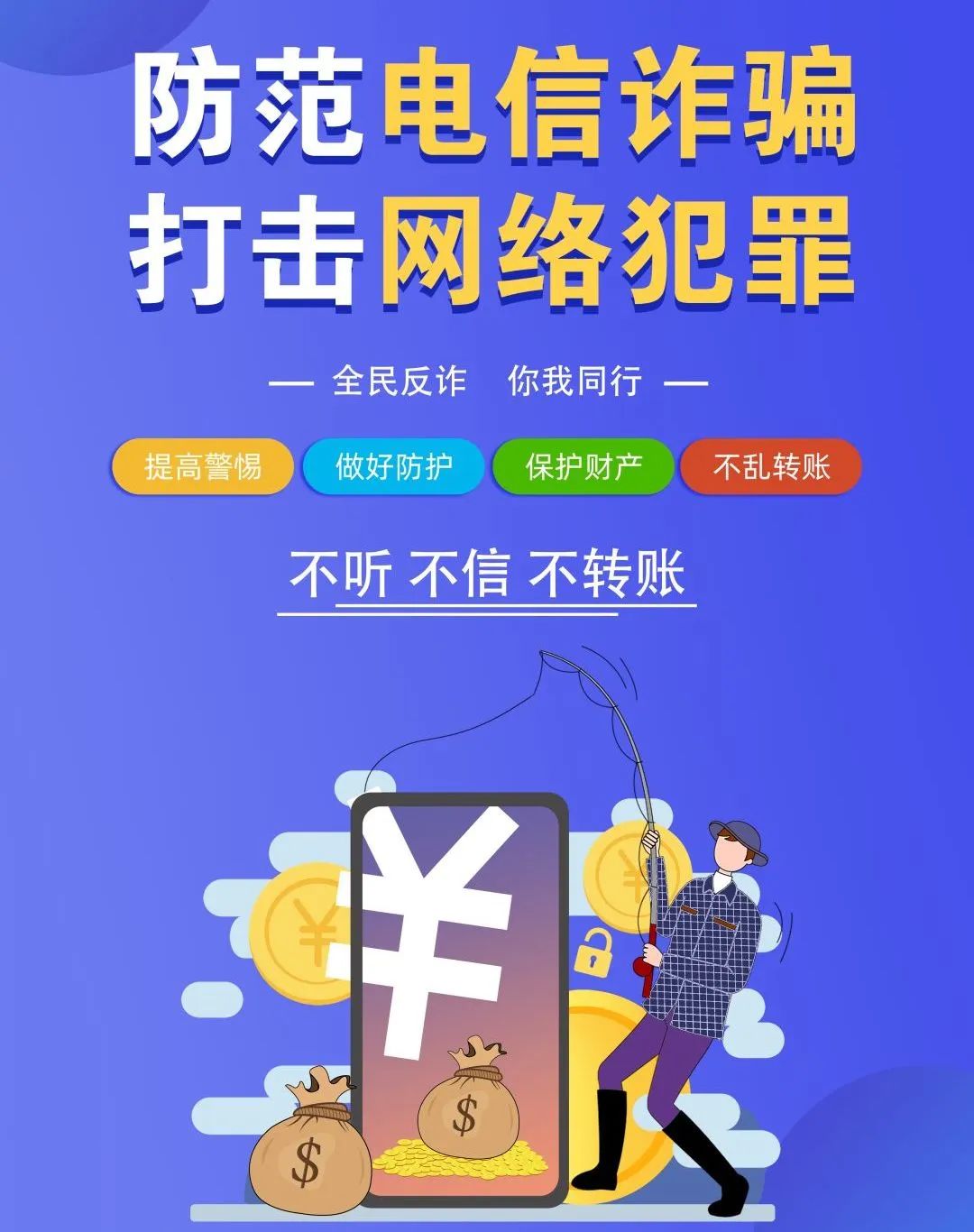 反诈骗海报图片大全图片