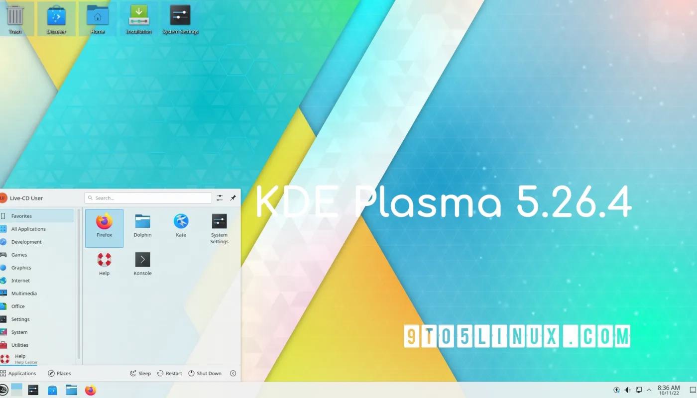 kde plasma 5.26.4 桌面环境发布