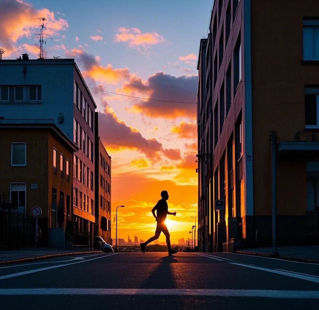 从晨光到路灯,跑步头像记录你的足迹