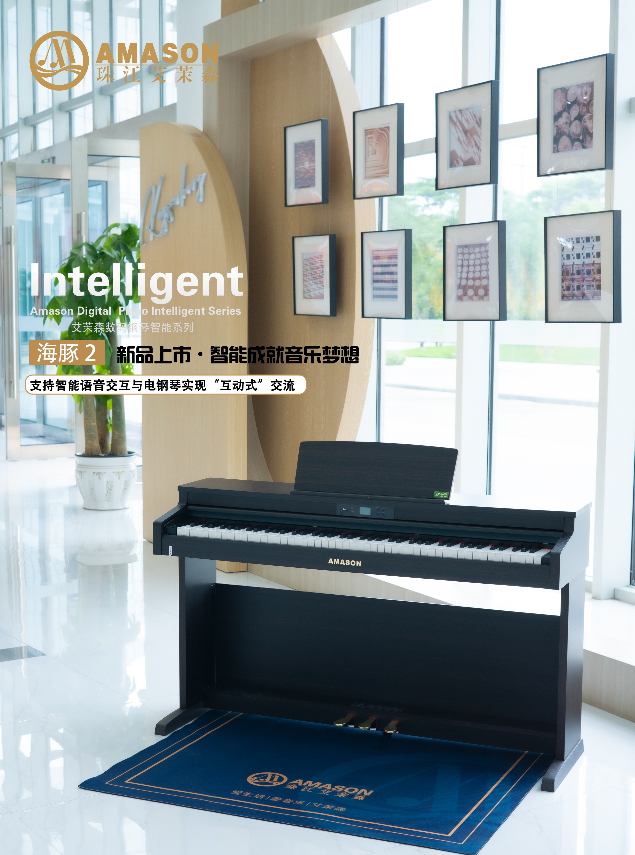 艾茉森诚挚发布海豚2电钢,智能语音技术,实现人琴"互动交流"