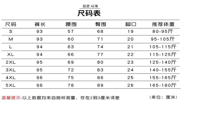 5xl的裤子是多大尺码