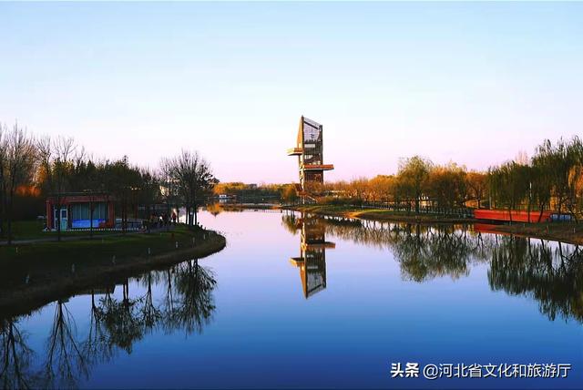 枣强:初冬北湖美如画