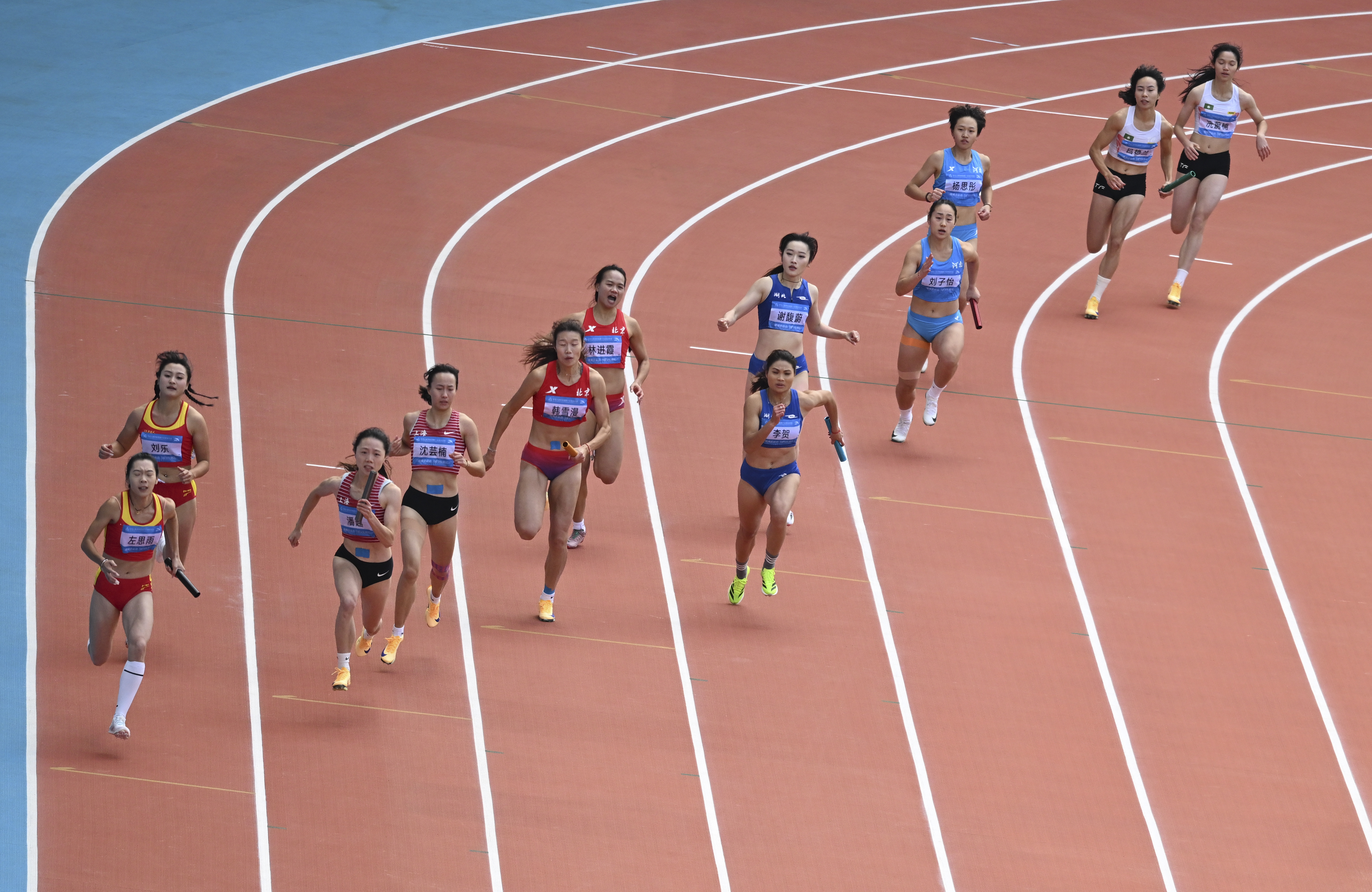 —女子4x100米接力预赛赛况