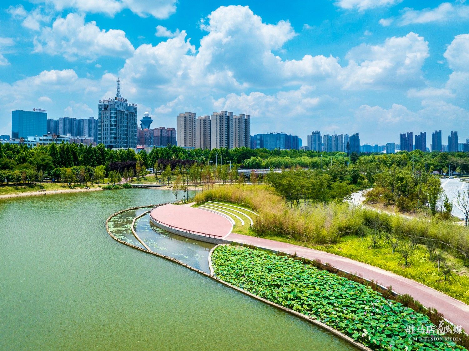 驻马店:"云"瞰天中盛夏美景