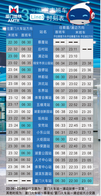 厦门地铁收费价目表图片